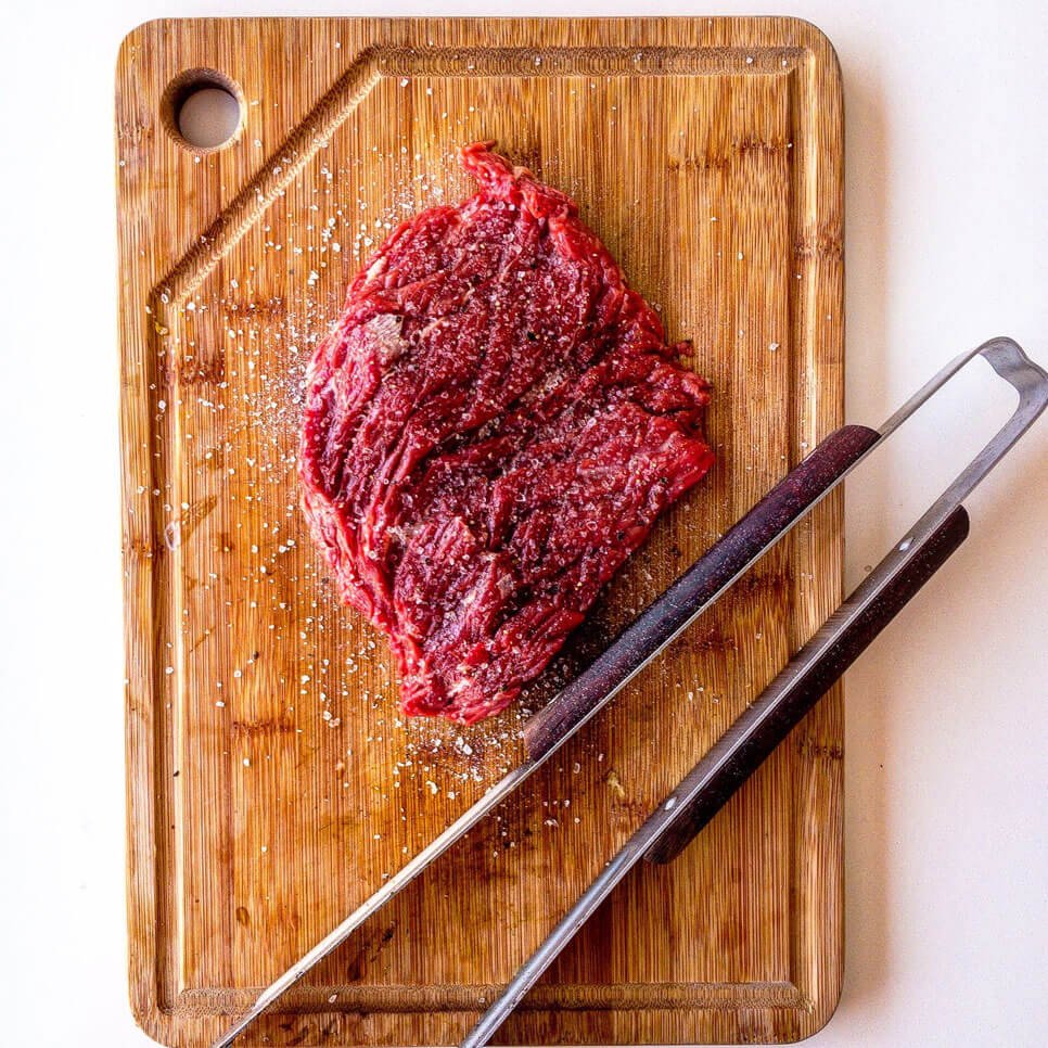 Beef Steak On Chopping Block Beef Steak On Chopping Block
